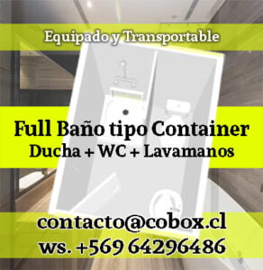 Venta de Baños tipo container, transportable, baño completo y medio baño sin ducha. Baños Container